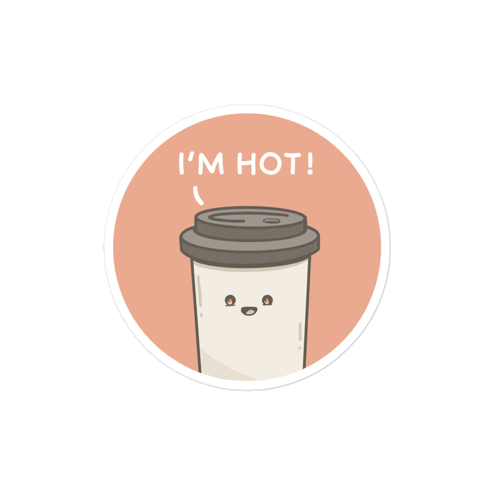 Hot Coffee Mug Sticker