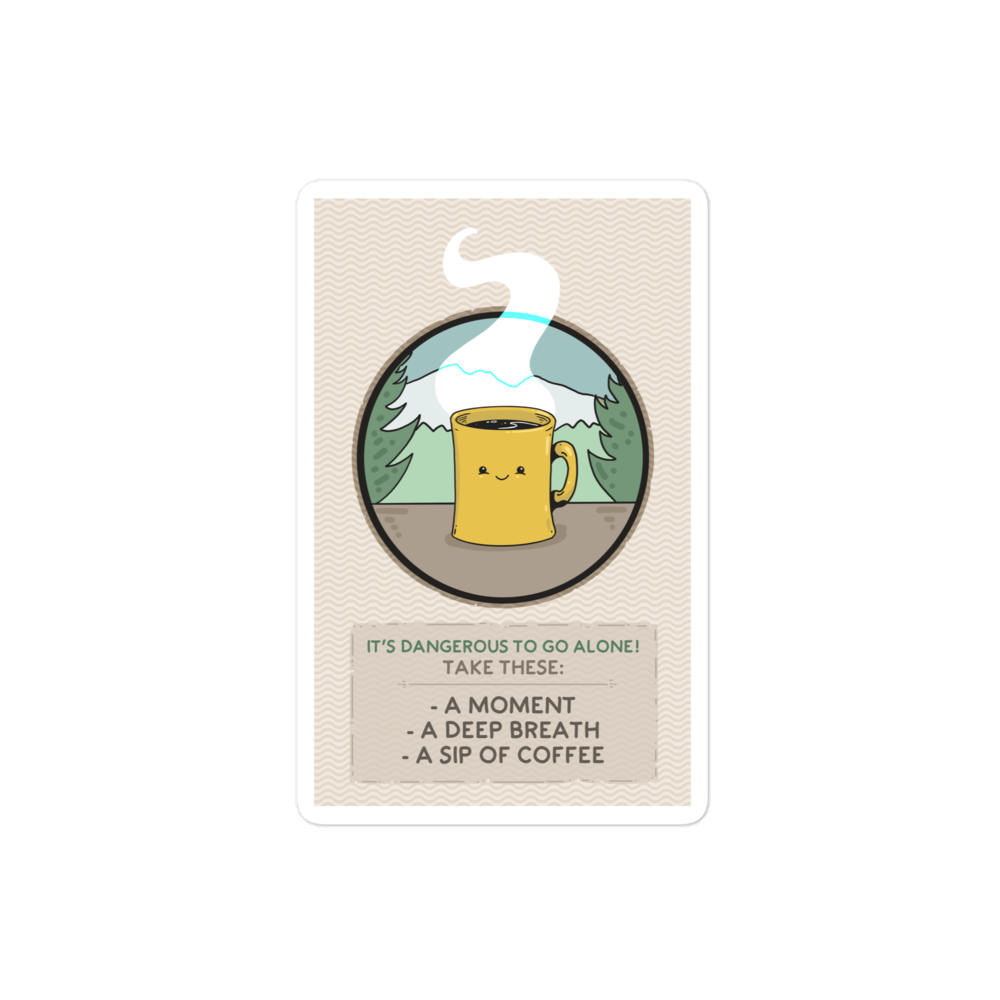 A Sip of Coffee - Sticker