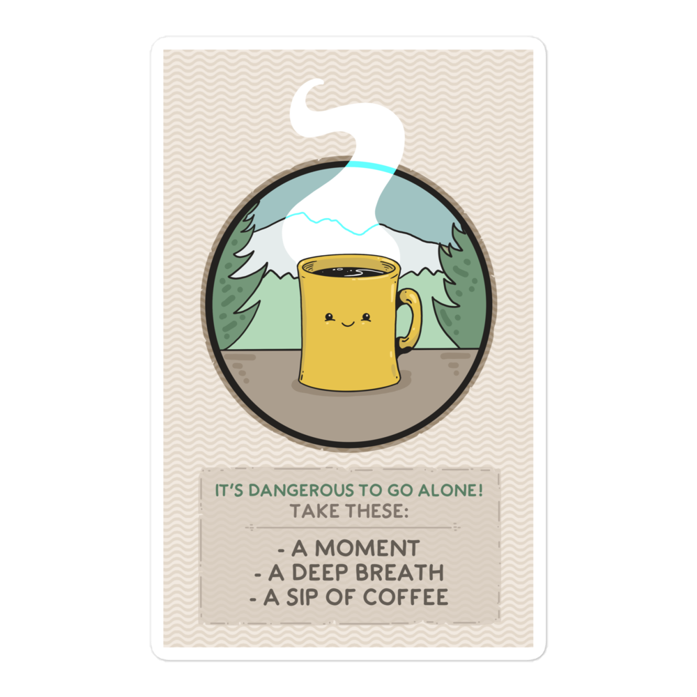A Sip of Coffee - Sticker