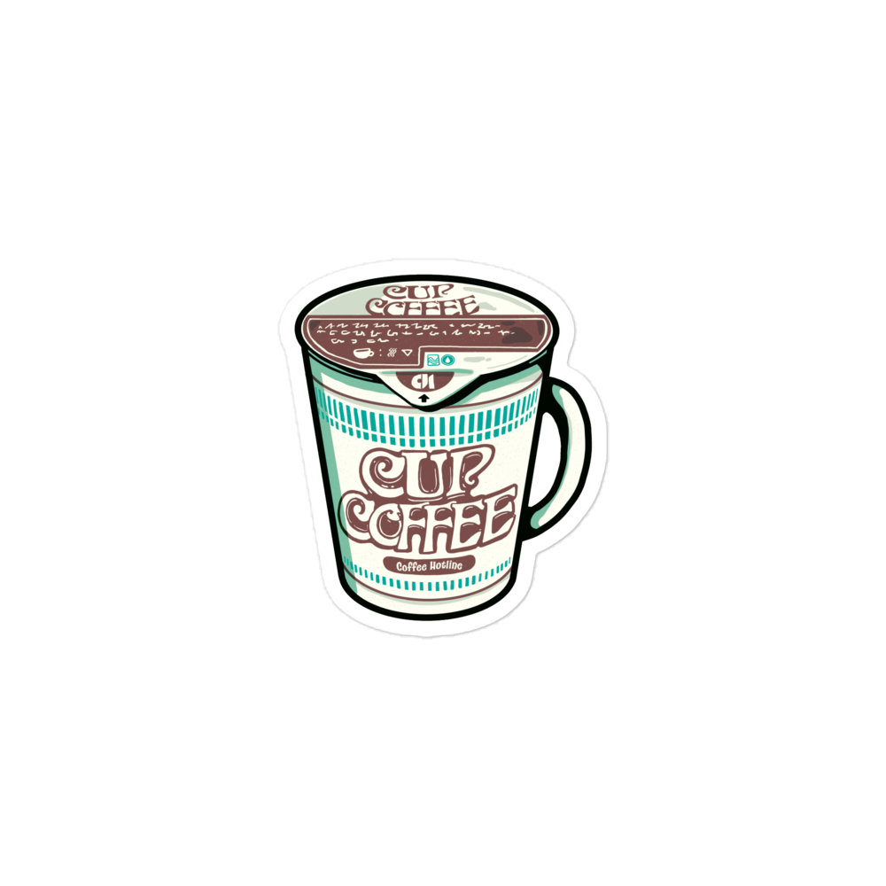 Cup Coffee, Instant Noodle Style - Sticker