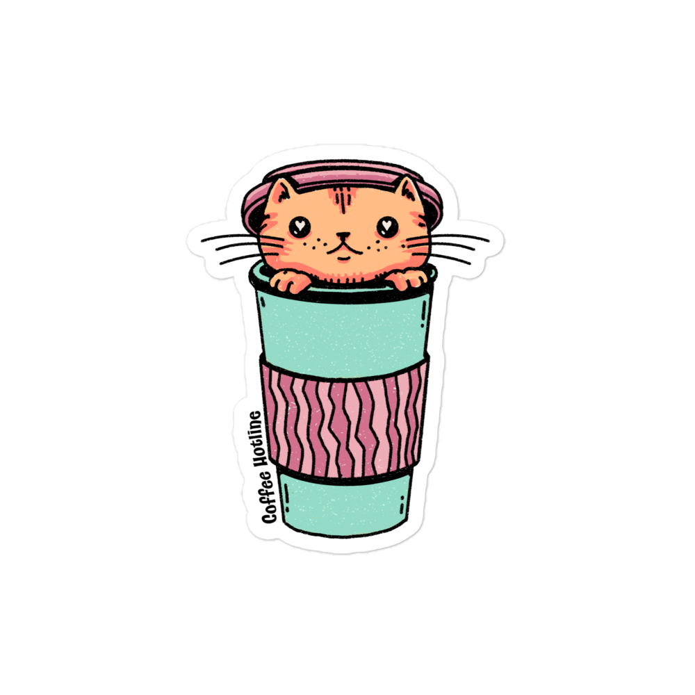 Latte Kitty Sticker