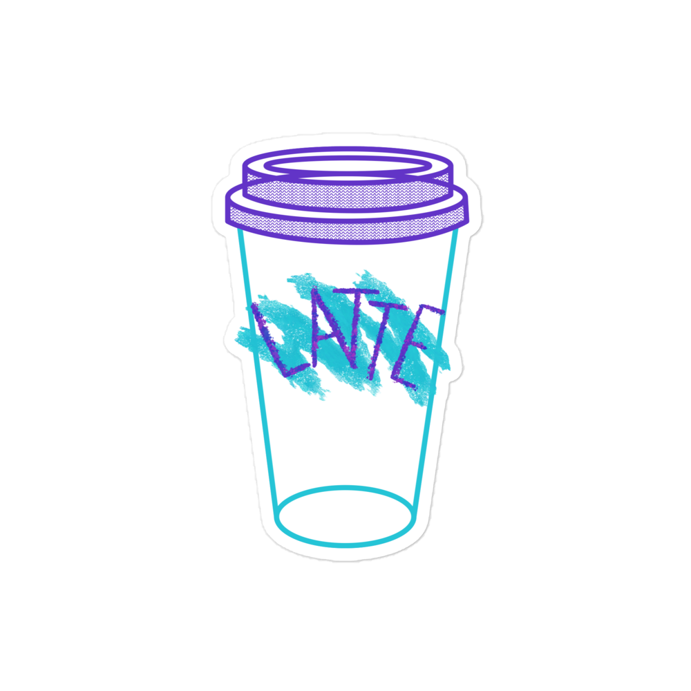 90's Latte - Sticker