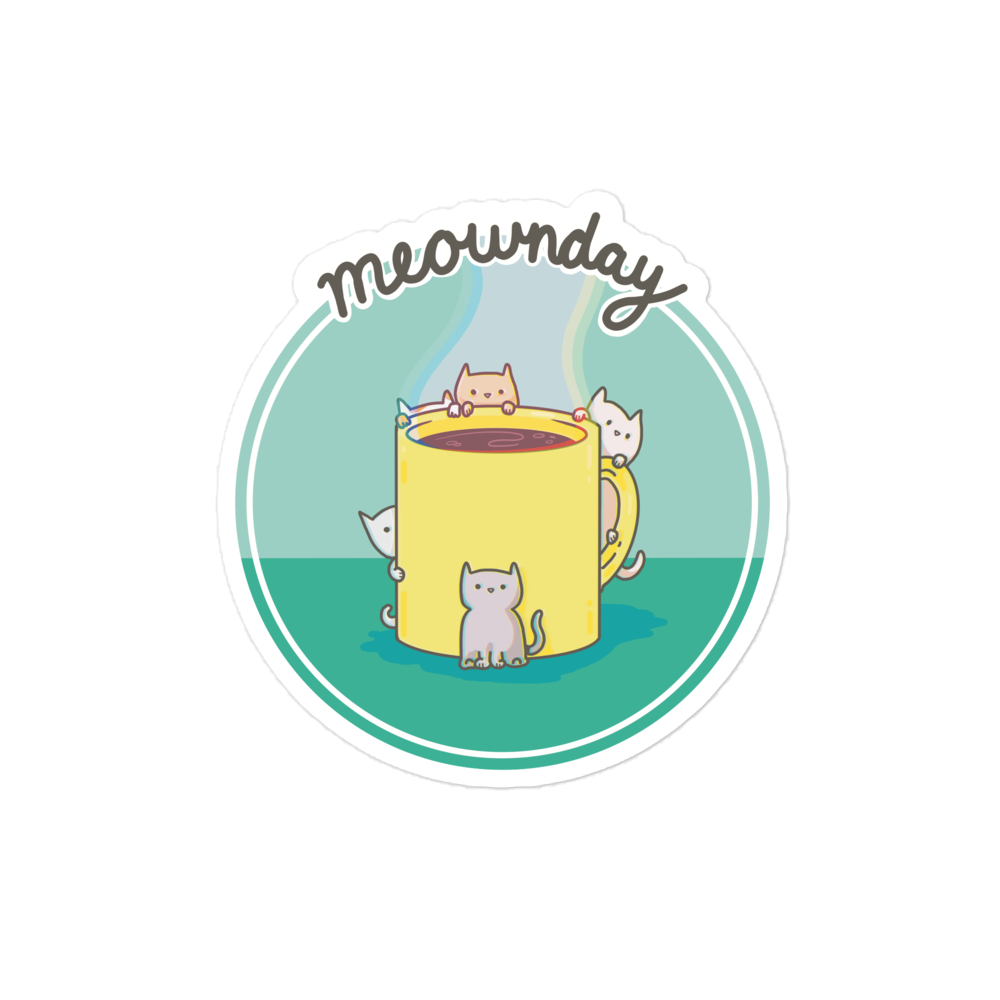 Meownday Mug Sticker