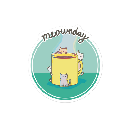 Meownday Mug Sticker