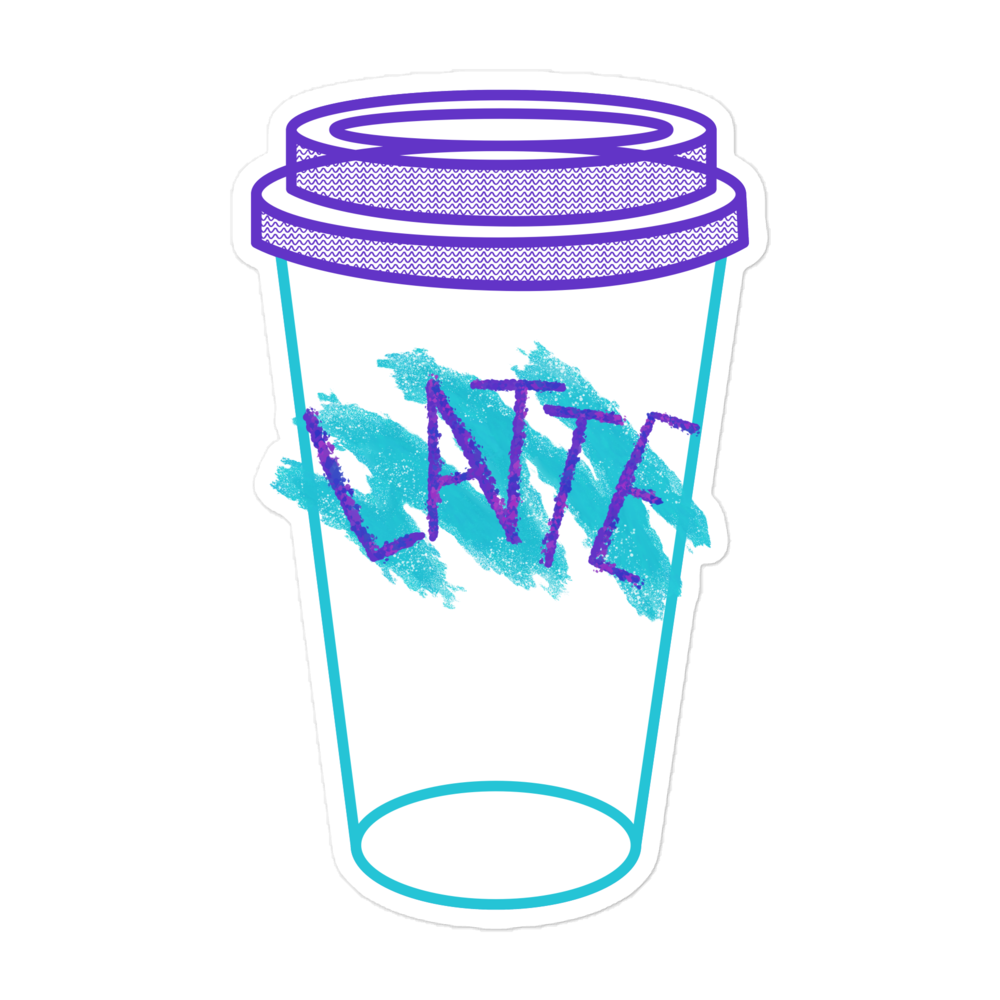 90's Latte - Sticker