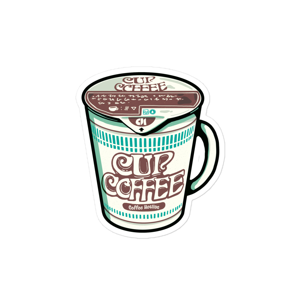 Cup Coffee, Instant Noodle Style - Sticker