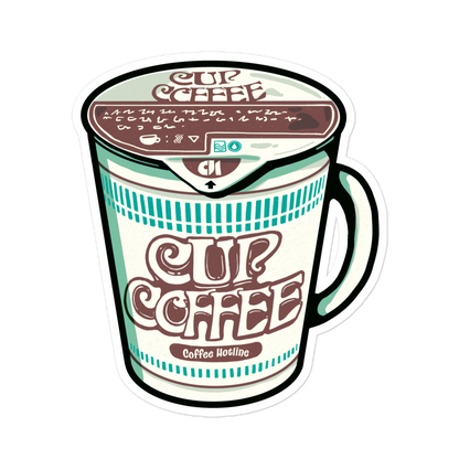 Cup Coffee, Instant Noodle Style - Sticker